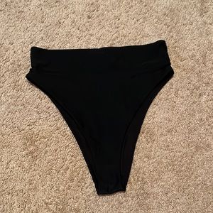 Aerie Black high waisted bikini bottom